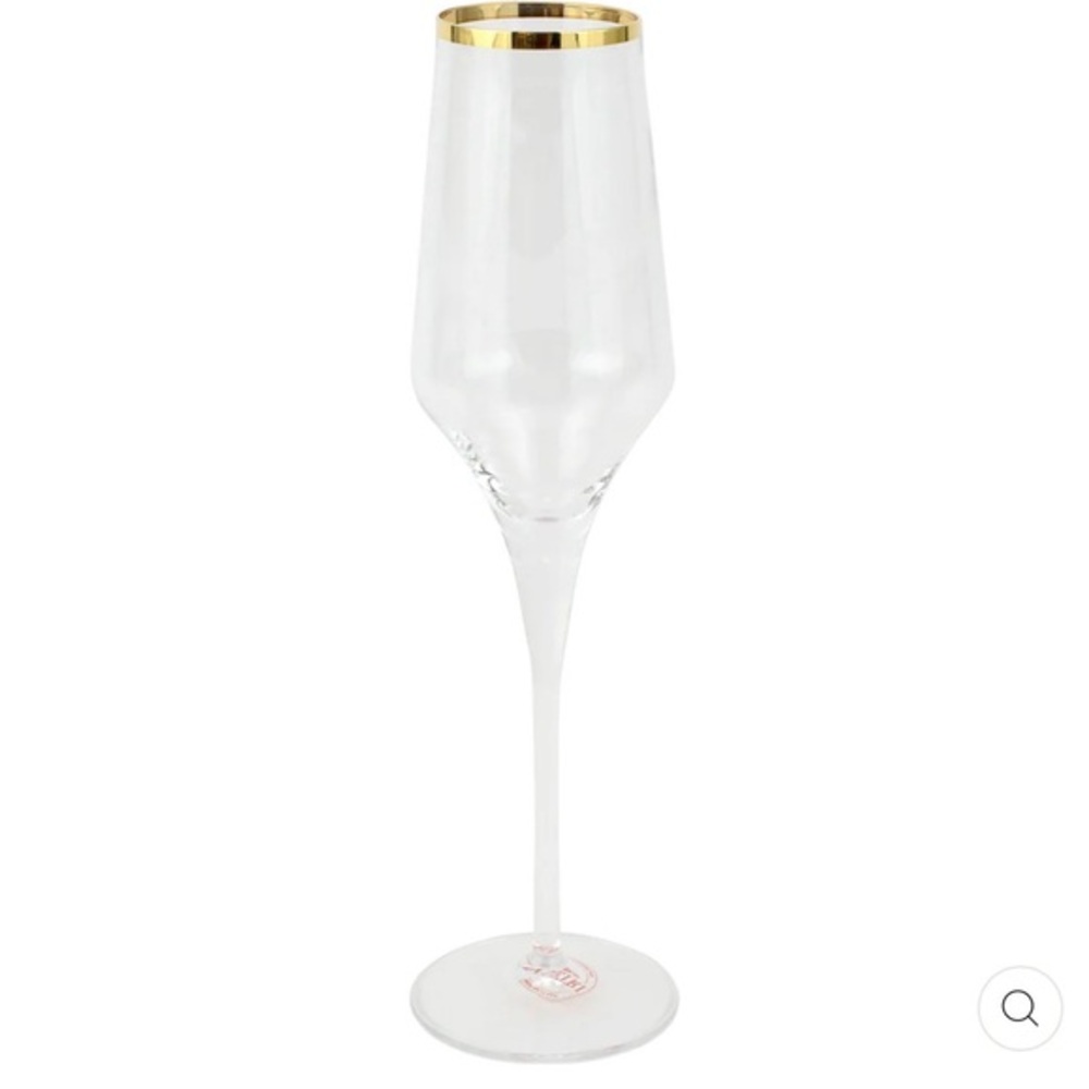 VIETRI Contessa GOLD CHAMPAGNE GLASS VIE-CTG-8850 New